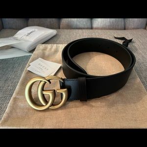 Gucci Double G buckle Leather Belt